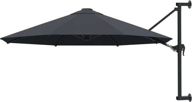 vidaXL Wand-Sonnenschirm mit Metall-Mast in Anthrazit, Höhe: 300 cm - Bild 1