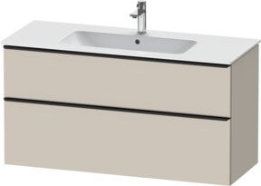 Duravit Waschtischunterschrank D-Neo in Weiß und Taupe Matt mit 1 Schrank und 1 Auszug, B: 121 cm, T: 46,2 cm - Bild 1