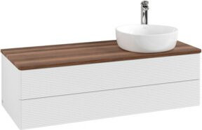 V&B Waschtischunterschrank Antao mit Frontstruktur in Weiß, B/T/H: 120 x 50 x 50 cm - Bild 1