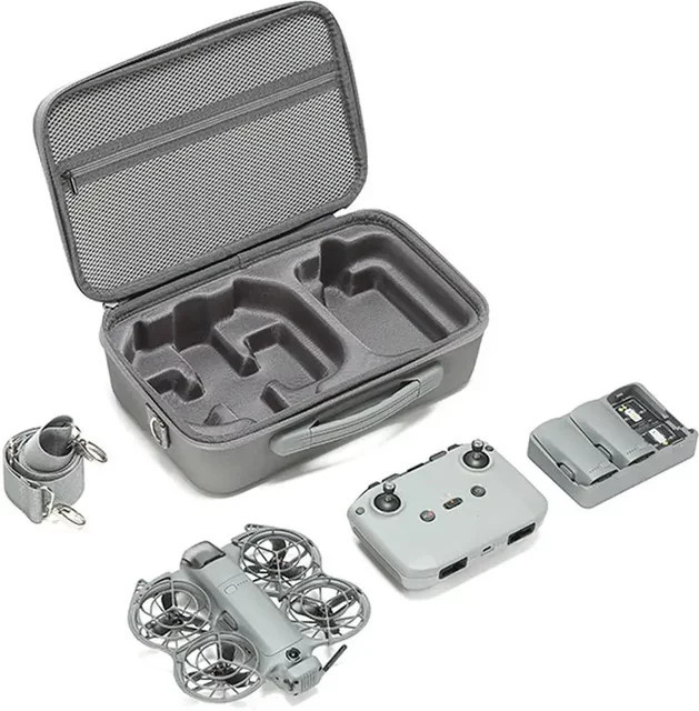 DJI NEO2 Tragbare Aufbewahrungstasche in Grau mit mehreren Fächern für Drohnen-Zubehör - Bild 1