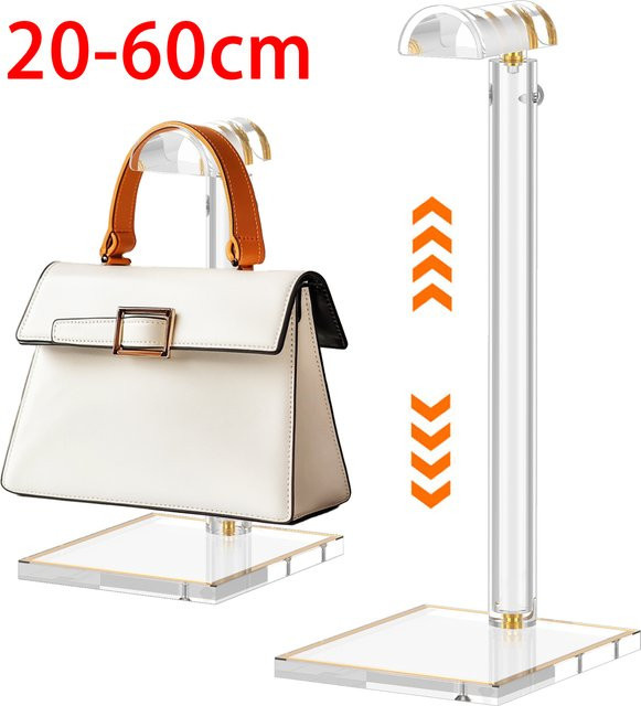 Willstar Handtaschenständer aus Acryl, verstellbarer Aufhängeständer für Taschen und Geldbörsen, transparent - Bild 1