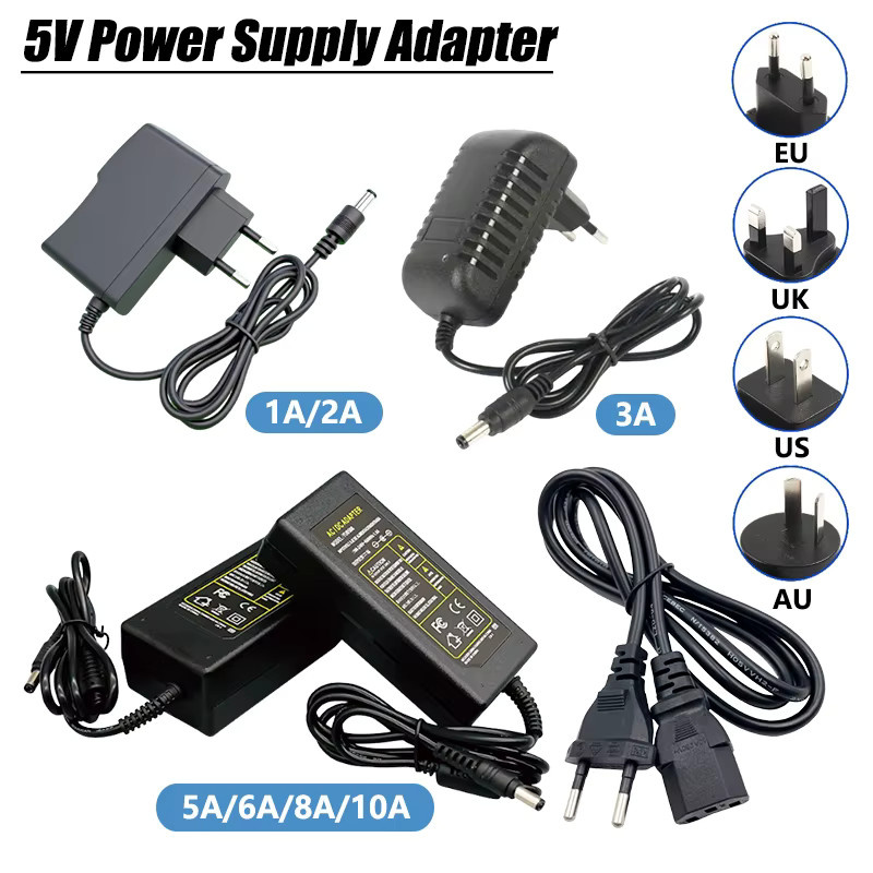 AEVYVKV Netzteil AC 220V 110V zu DC 5V Adapter in Schwarz für Router und LED Streifen - Bild 4