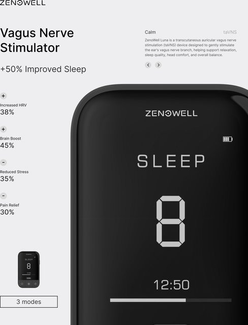 ZenoWell Vagusnerv-Gerät, Unisex, Schwarz - Bild 1