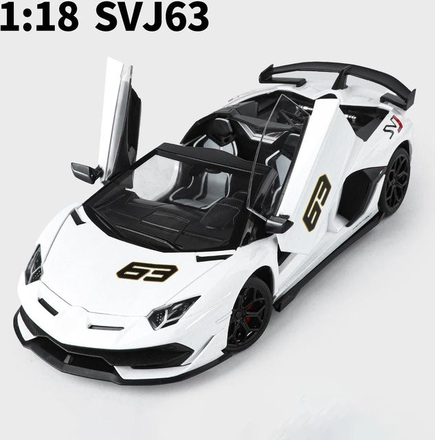 Linyi toy car Aventador Svj63 Spielzeugauto, 1:18, Metall, mit Licht und Geräusch, ab 14 Jahre - Bild 1