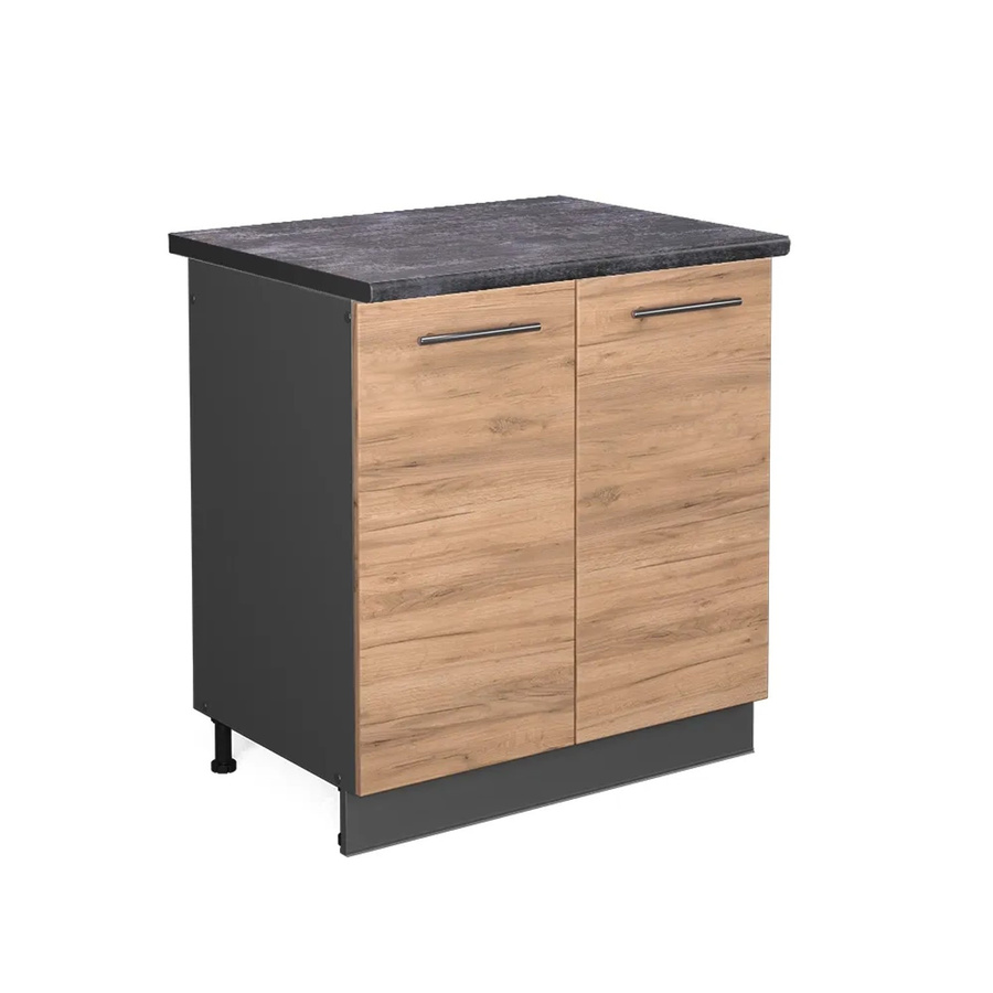 Vicco Spülenunterschrank Fame-Line Goldkraft Eiche/Anthrazit, B/T/H: 80 x 60 x 82 cm - Bild 2
