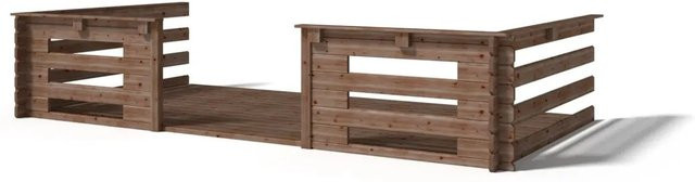 Altanka Veranda zum Gartenhaus DOM79, Farbe Braun, imprägniert, B/T: 4 x 2 m - Bild 1