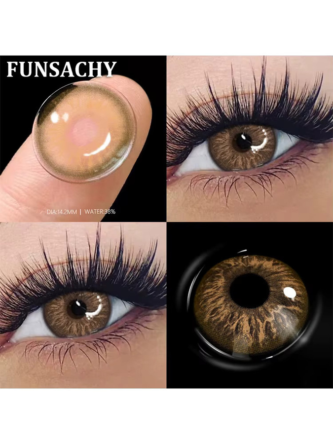 FUNSACHY Kontaktlinsen, Damen, Braun, Grau, Blau - Bild 2