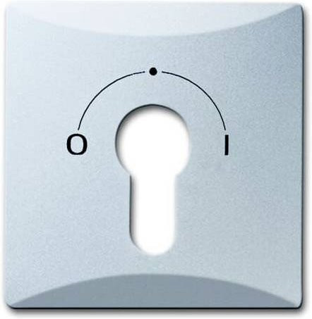 Busch-Jaeger Abdeckung für Schlüsselschalter und Schlüsseltaster Allwetter 44 IP44 in Weißaluminium RAL 9006 2CKA001710A3806 - Bild 1