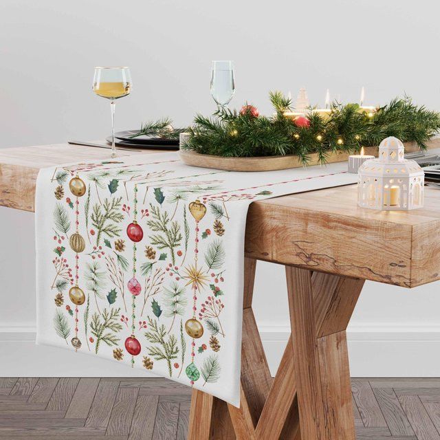 JIT Weihnachts-Tischläufer aus Leinen für deine festliche Weihnachtsdekoration - Bild 1