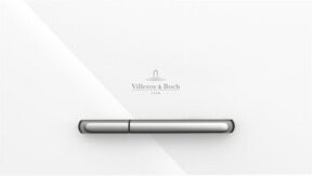 Villeroy & Boch WC-Betätigungsplatte ViConnect 300G aus Glas in Glossy White, B/T/H: 25,3 x 14,5 x 2,0 cm - Bild 1