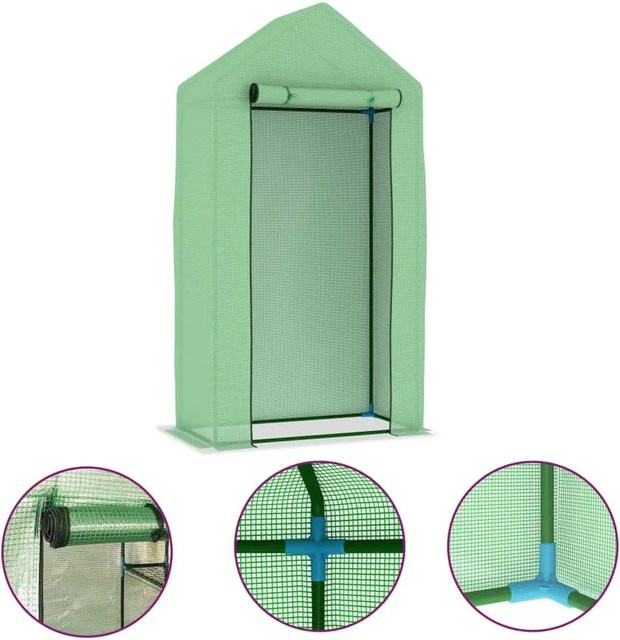 furnicato Gewächshaus mit Stahlrahmen, Fläche: 0,5 m², H x B x T: 1,9 x 1 x 0,5 m - Bild 1