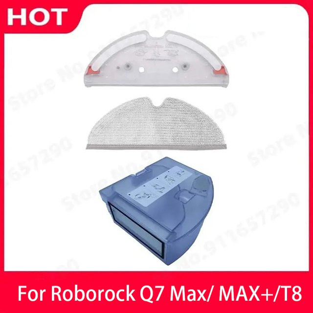 Roborock Q7 Max Ersatzteil-Set mit Wassertank, Staubbehälter und HEPA-Filtern in Transparent - Bild 1