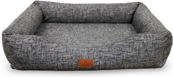 Petliving orthopädisches Hundebett Cleo in Schwarz/Weiß mit orthopädischem Schaumstoff und abnehmbarem Bezug, XXL - Bild 1
