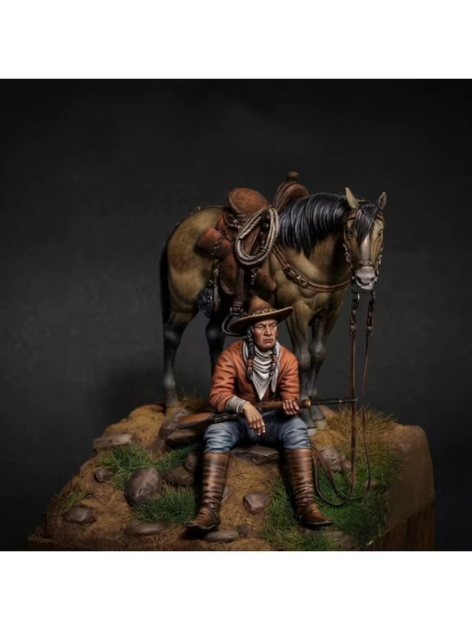 JIJIE Arikara-Scout-Gruppe, Modellbausatz, Maßstab 1:24, unmontiert, unbemalt - Bild 3
