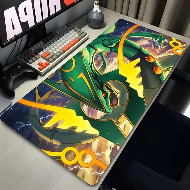 Bandai Pokemon Rayquaza XXL Gaming Mauspad in Multicolour für PC und Schreibtisch - Bild 1