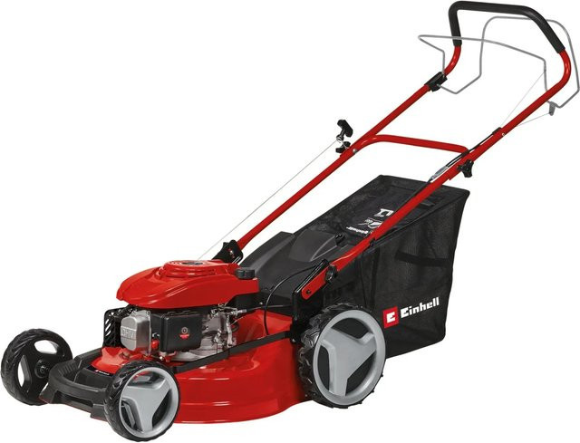 Einhell Benzin-Rasenmäher GC-PM 51/3 S HW in Rot mit Mulchadapter und Grasfangsack - Bild 1