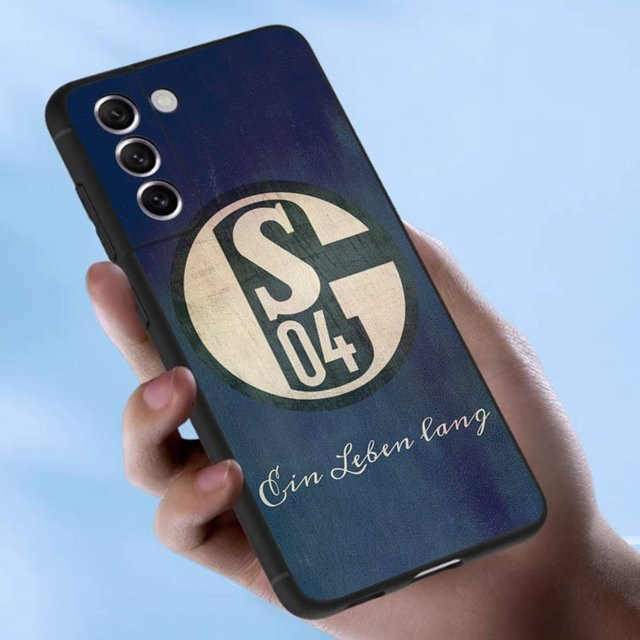 Schalke 04 Handyhülle aus weichem TPU für Samsung Galaxy S25 S23 S22 S21 S20 S10 Ultra Plus FE in Blau - Bild 1
