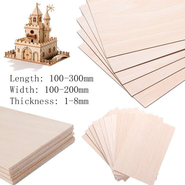 Balsaholzplatten in Beige für DIY-Bastelarbeiten und Modellbau - Bild 1