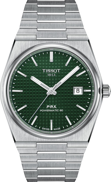 Tissot Herrenuhr PRX Powermatic-80, Automatik, Edelstahl, Grün, 40 mm - Bild 1