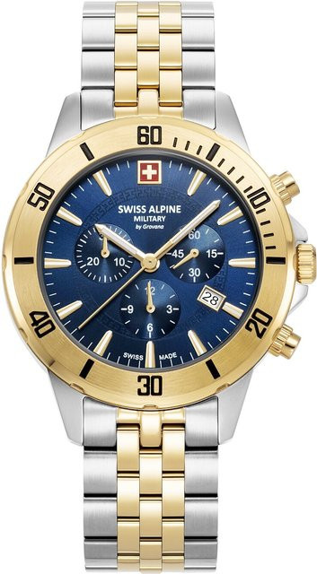Swiss Alpine Military Chronograph, Edelstahl, Quarz, 44 mm, Herren - Bild 1