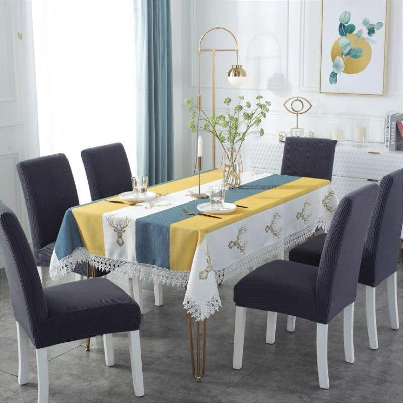 BRHUIXUE Jacquard Esszimmerstuhlbezug aus Stretch-Material, 1-teilig, Rosa - Bild 1