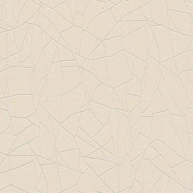 PROFHOME Grafik Tapete Abstrakt in Beige und Weiß mit metallischen Akzenten, Vlies-Tapete, Breite: 0,53 m, Länge: 10,05 m - Bild 1