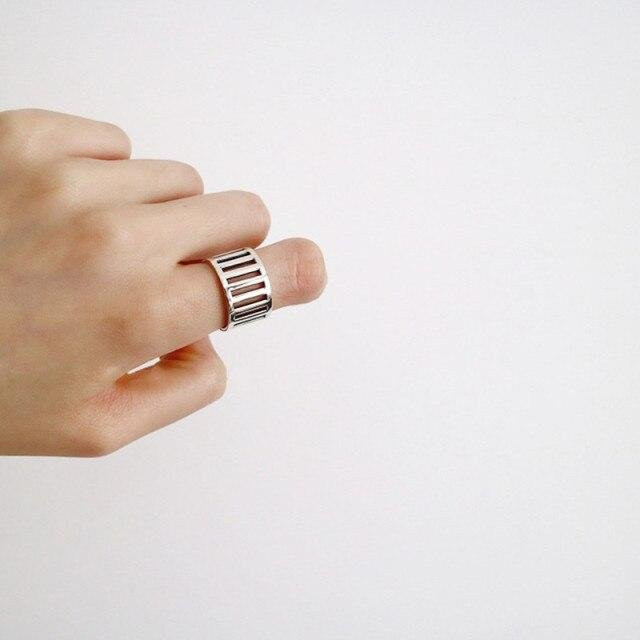 Jea.Angel Ring 925 Silber, Damen, vertikale Linien - Bild 1