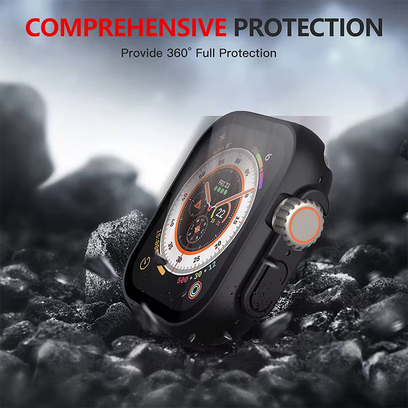 Apple Smartwatch Zubehör, PC Bumper, Displayschutzfolie, 49 mm, Schwarz - Bild 3