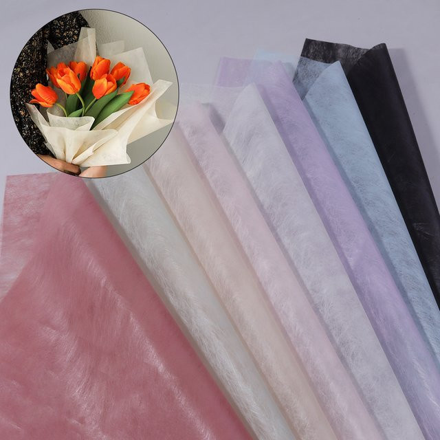 38 Stück Blumen-Geschenkpapier in Weiß als Floristenbedarf für Hochzeiten und den Valentinstag - Bild 1