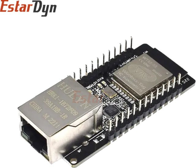 Estardyn WT32-ETH01 ESP32 Industrielles IoT-Gateway in Schwarz mit Ethernet, WLAN und Bluetooth sowie LAN8720A für programmierbare Steuerungen - Bild 1