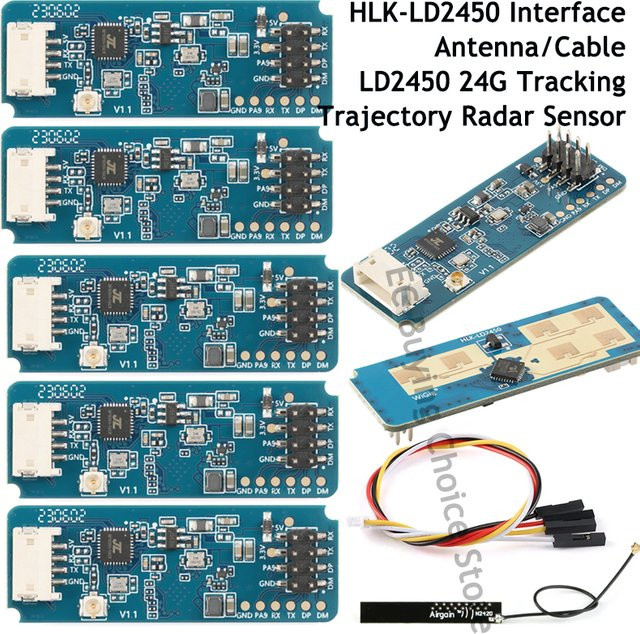HLK-LD2450 24G MM Welle Radar Sensor Modul für Human Body Motion Tracking mit 8m Reichweite für Smart Home in Blau - Bild 1