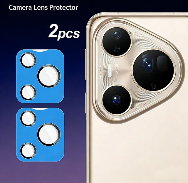 2 Stück HD gehärteter Glas Objektivschutz für Huawei Pura 80 Pro, Pura 70 Ultra und Pura 70 in Transparent - Bild 1