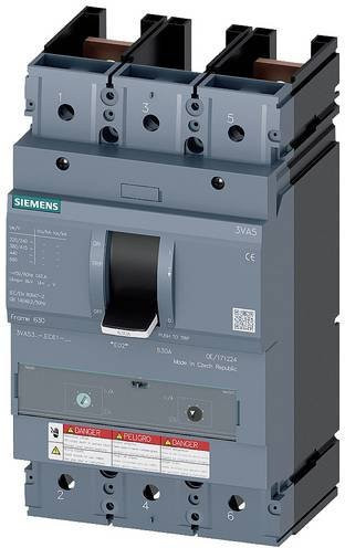Siemens 3VA5335-7EC61-0AA0 Leistungsschalter in Grau mit einem Einstellbereich von 350 - 350A und einer Schaltspannung von max. 600 V/AC oder 250 V/DC - Bild 1