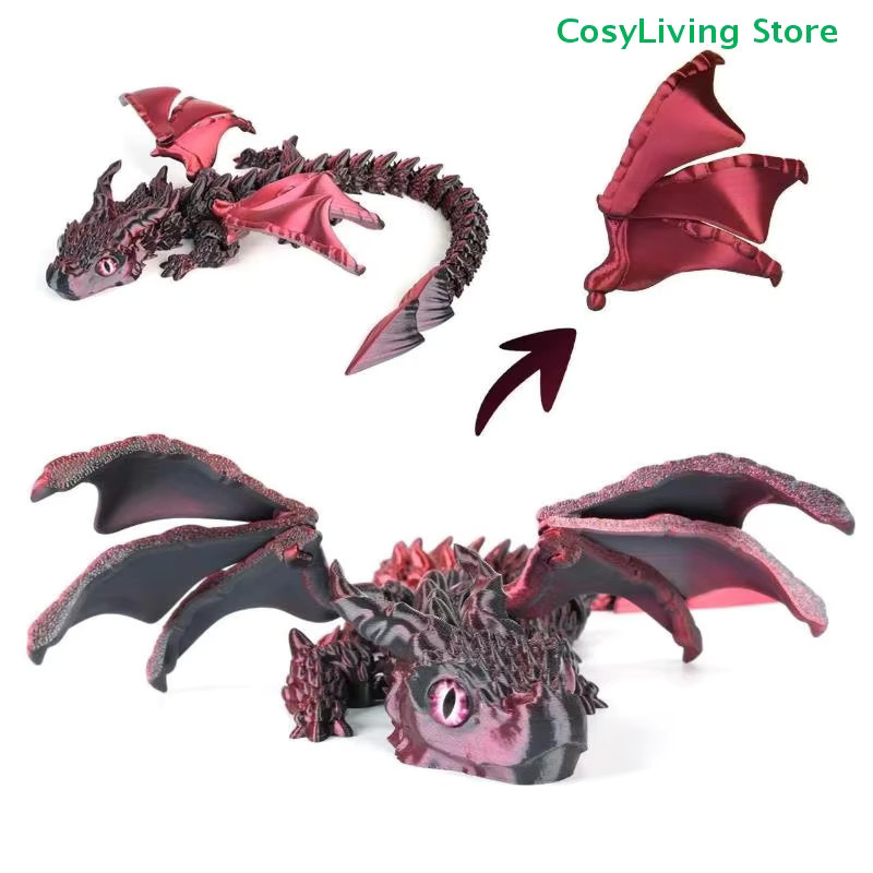 Wyvern-Drache mit Flügeln, Simulationsmodell, Bewegliche Drachen-Figur, 1-teiliges Set - Bild 4