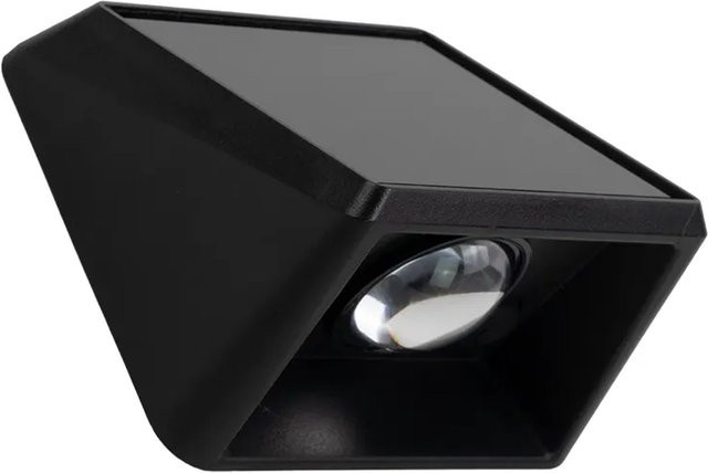 LUXULA Solar Wandleuchte 1-flammig mit Akku und CCT Warm-Kaltweiß 3000-6500K, LED Außenleuchte für Garten und Treppen, IP54 wetterfest, Schwarz - Bild 1