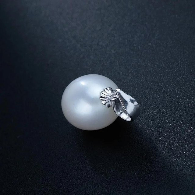 Halskette mit Anhänger, 925 Silber, Perle, 45 cm, Damen - Bild 1