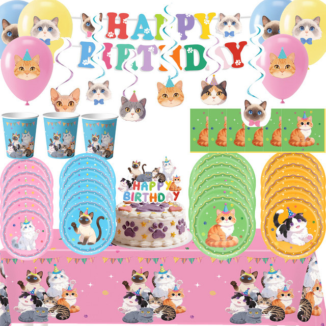 Hasbro Kätzchen-Themen Geburtstagsparty-Dekorationsset, Party-Deko-Zubehör - Bild 1
