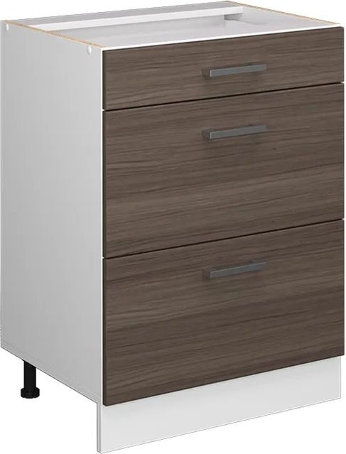 Vicco Küchenunterschrank R-Line mit Schubladen Weiß Edelgrau Breite: 60 cm - Bild 2
