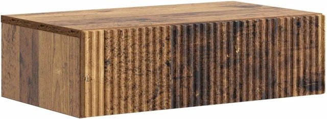 vidaXL Wandmontierter Beistelltisch aus Holz in Braun, B/T/H: 59 x 34,5 x 17 cm - Bild 1