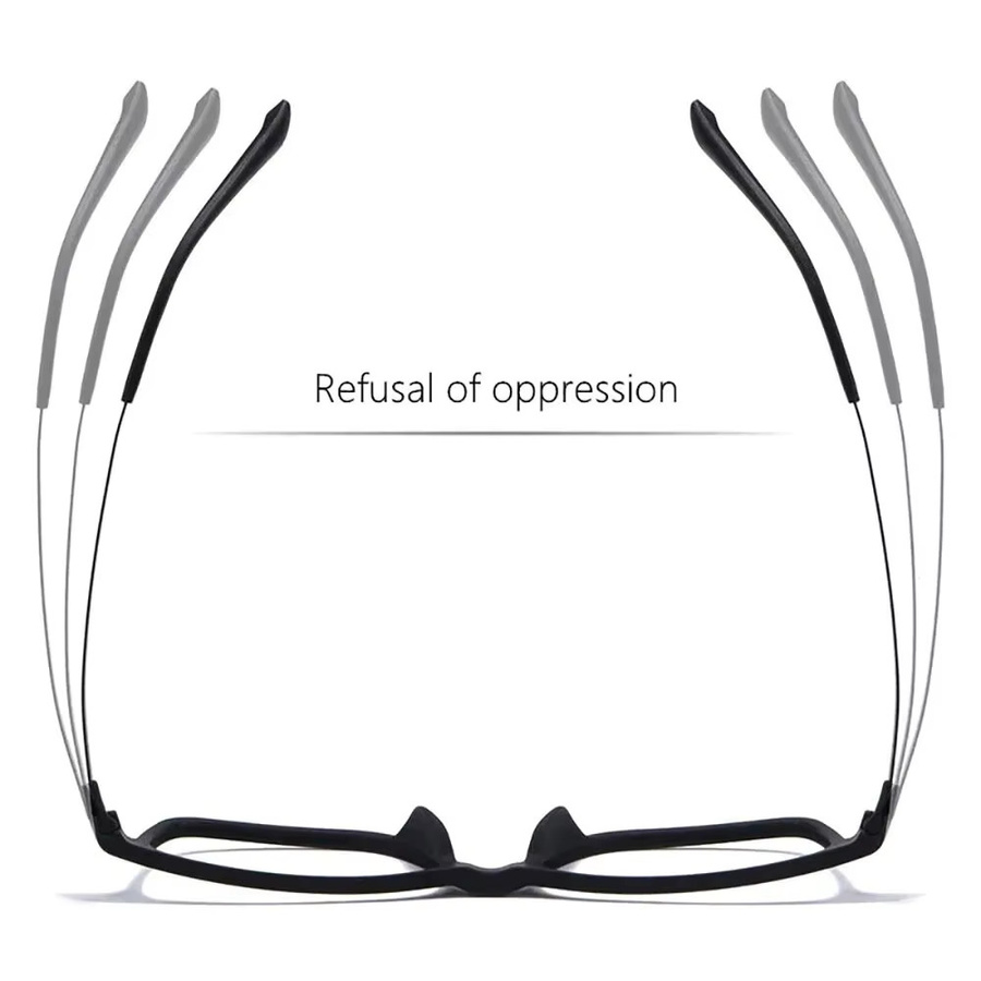 Quadratische Korrektionsbrille aus Titan, Herren, Vollrand, Schwarz - Bild 2