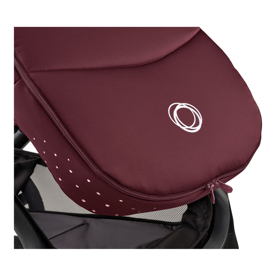 Bugaboo Fußsack aus Fleece in Dunkelrot mit reflektierenden Elementen - Bild 3