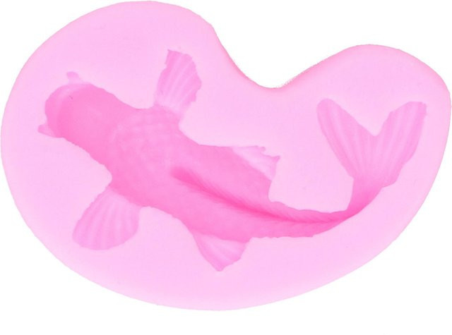 TOMTOP JMS Goldfisch Silikonform in Pink für Fondant, Kuchen und Schokolade - Bild 1