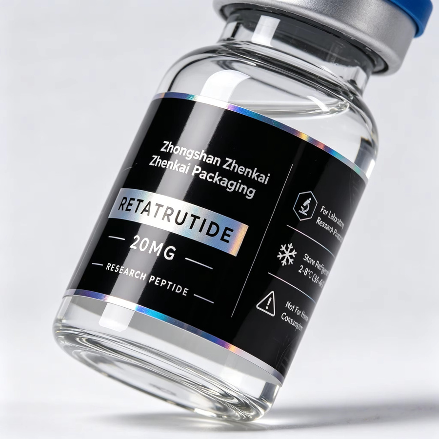 Maßgefertigte holographische Laser-Klebeetiketten in Multicolour für 3ml 5ml 10ml Peptid-Fläschchen - Bild 2