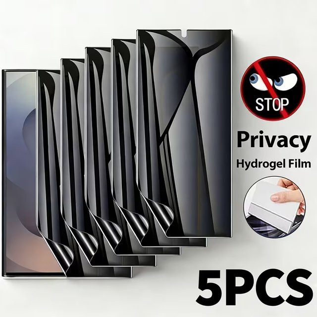 Samsung Hydrogel Privatsphäre-Schutzfolie in Schwarz für S26 Ultra S26 Plus S26 S25 Ultra S25 S23 S22 A56 A55 A36 A35 (1-5 Stück) - Bild 1