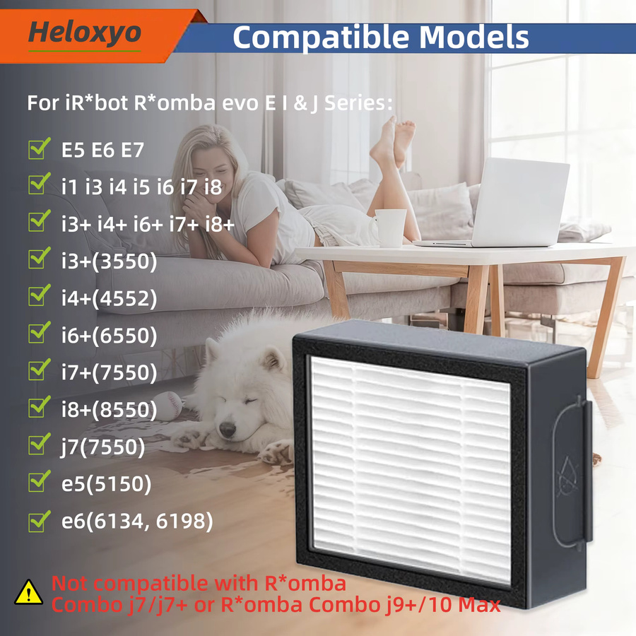 HEPA-Filter kompatibel mit iRobot Roomba Combo I, E, J Serie sowie E5 E6 I1 I3 I4 I5 I6 I7 I8 J5 J6 J8 und allen Plus-Versionen - Bild 2