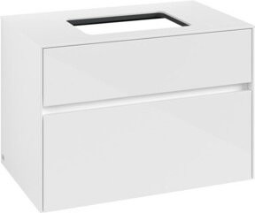 V&B Waschtischunterschrank Collaro in Glossy White mit mittiger Waschtischöffnung, B/T/H: 80 x 54,8 x 50 cm - Bild 1