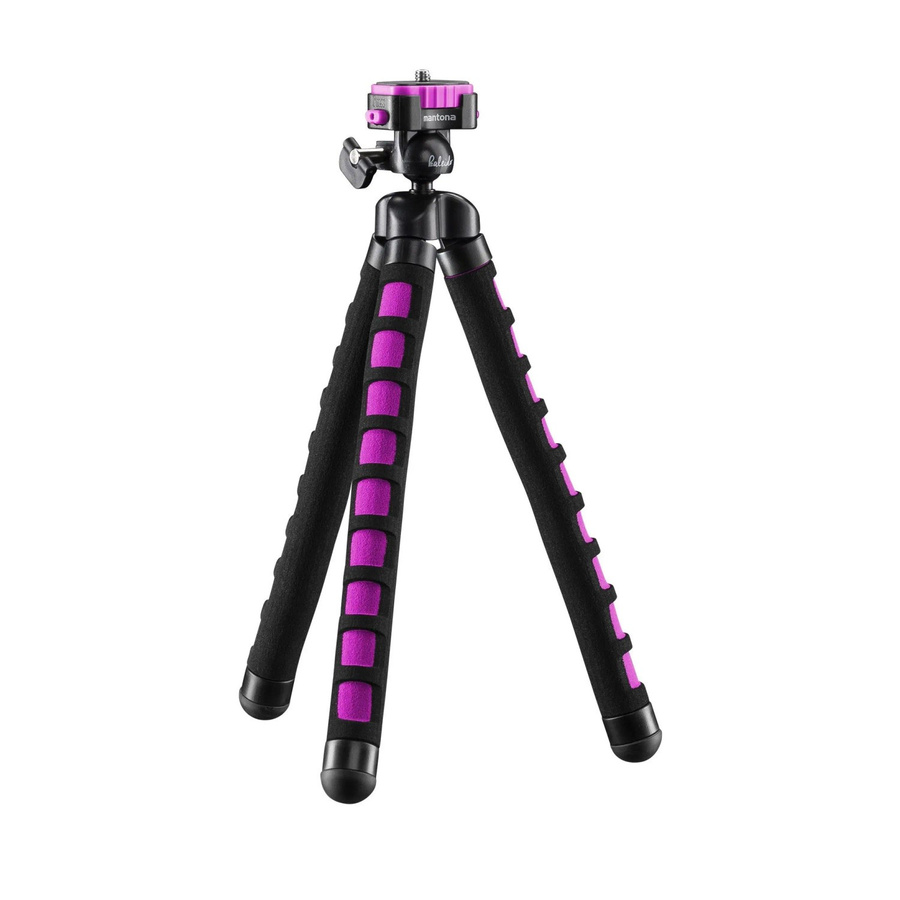 Mantona Kaleido Flex Reisestativ mit biegbarem Kugelkopf in Pink, Maße: 27,0 x 4,3 cm - Bild 2