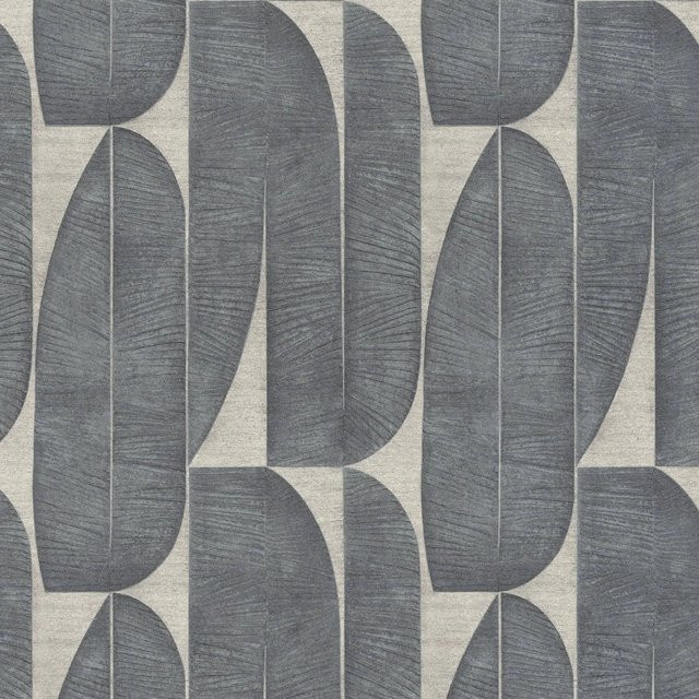 PROFHOME Grafik Tapete Design Matt in Beige Schwarz Grau, Geometrisches Muster, Vlies, Breite: 0,53 m, Länge: 10,05 m - Bild 1