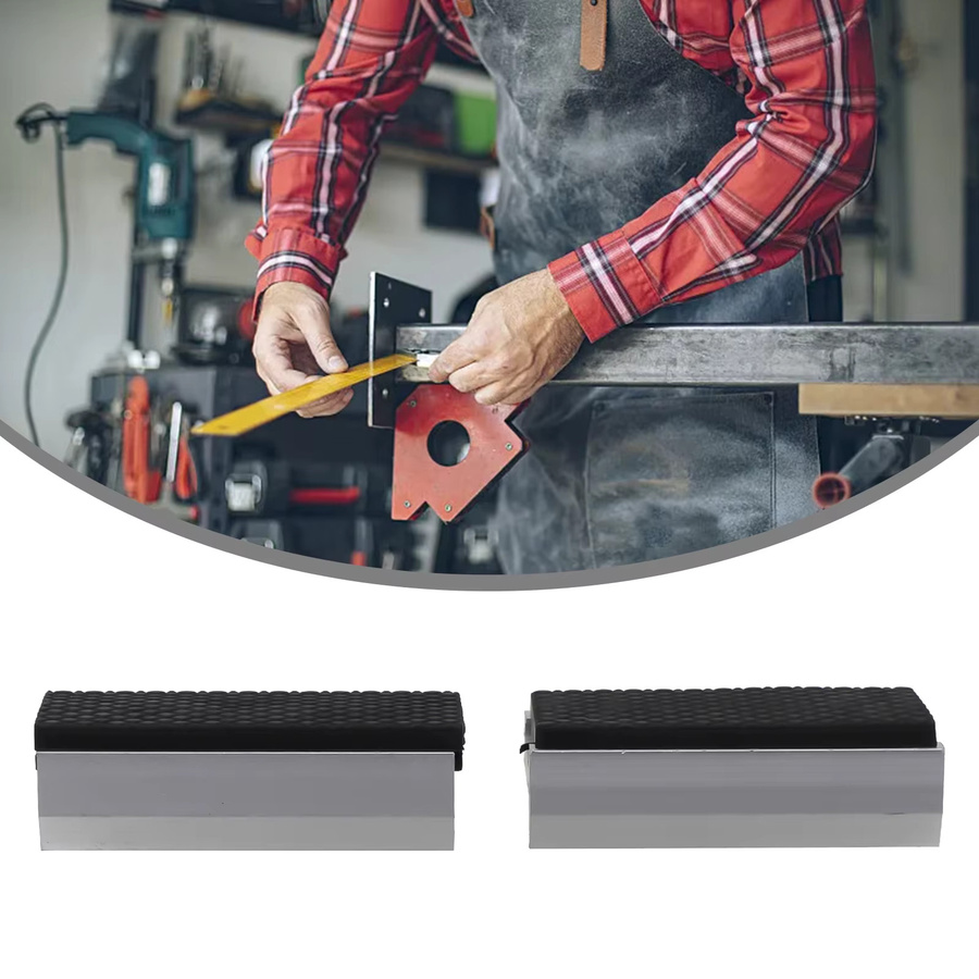 DAZZLEEX 2er-Set magnetische Schutzabdeckungen für Schraubstock aus Aluminiumlegierung und Gummi für 3 bis 8 Zoll Backen - Bild 2