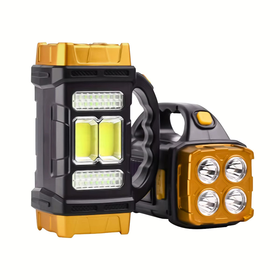 Heinast LED-Taschenlampe mit COB-Licht, USB und Solar, wiederaufladbare Outdoor-Taschenlampe in Schwarz mit Powerbank-Funktion - Bild 7